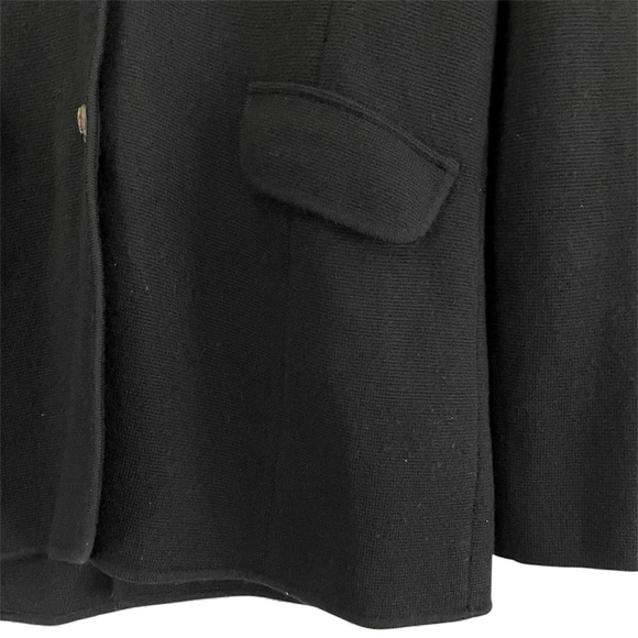 Ralph Lauren Black Notched Lapel 100% Merino Wool Knit Blazer Equestrian Buttons - Picture 6 of 7